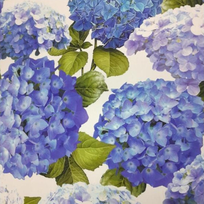 Sugar Textiles PRINTED FABRIC Printed Cotton Hydrangea White 140 cm