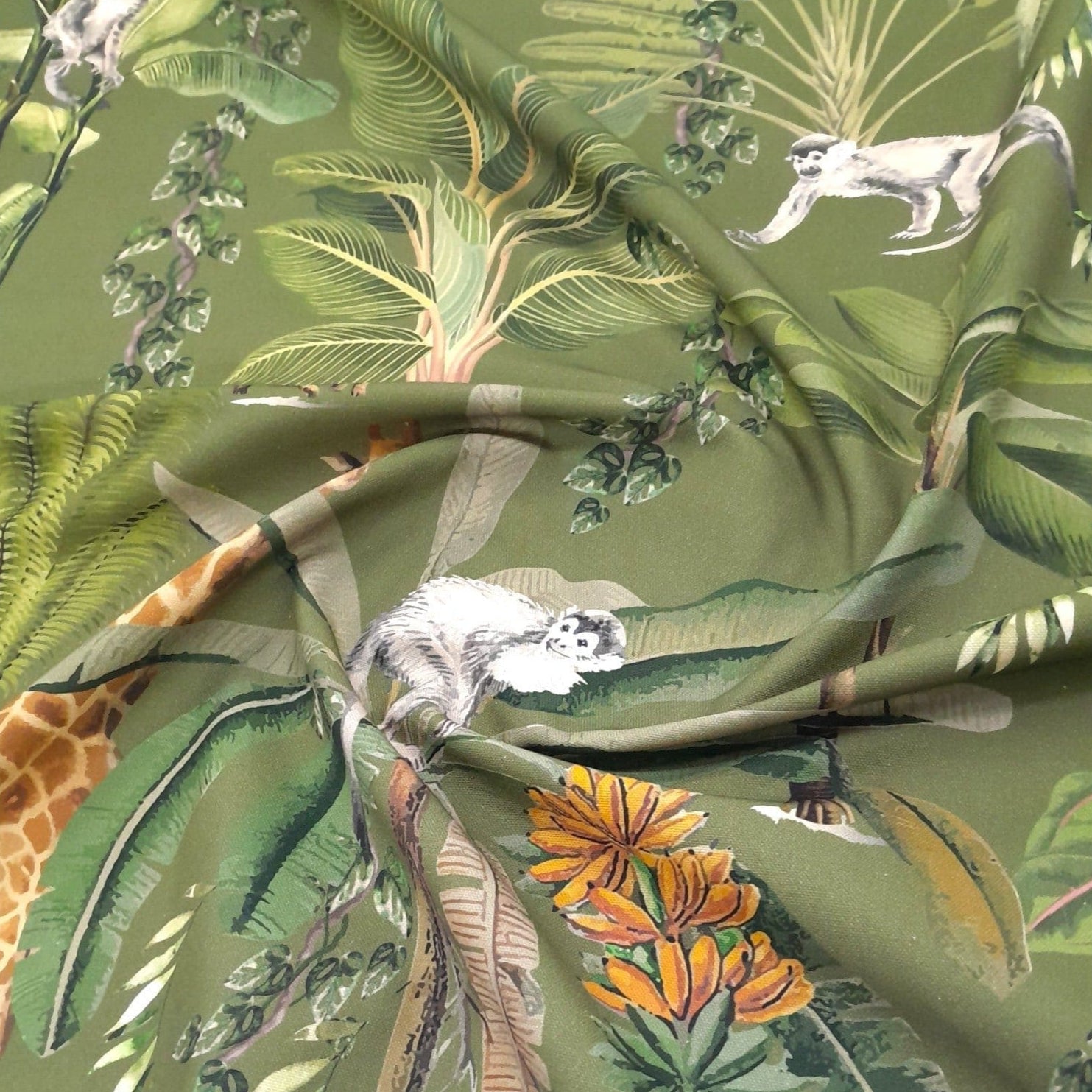 Sugar Textiles PRINTED FABRIC Printed Cotton Zambezi Green 140 cm (7809444249689)