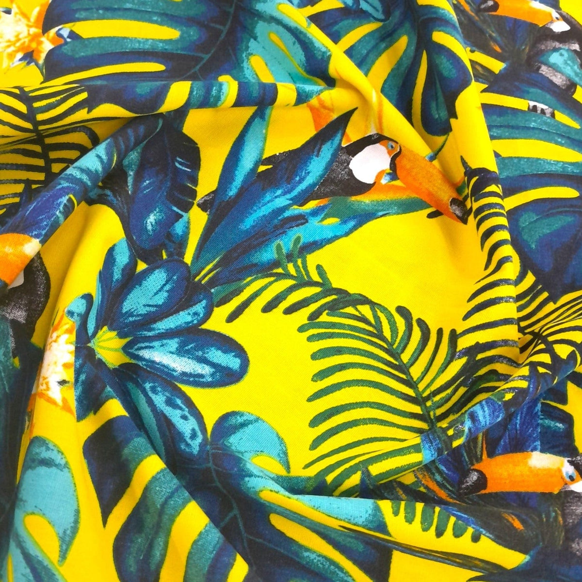 Sugarteks Curtain Fabrics Fabric Printed Cotton Canvas Floral Curtaining 280 cm