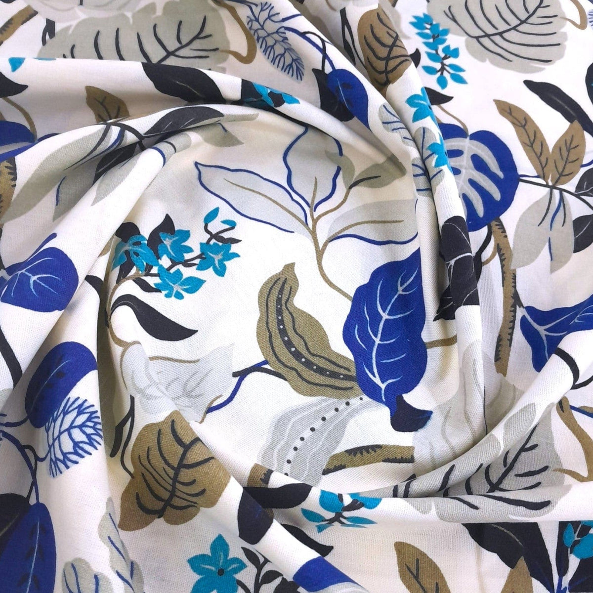 Sugarteks Curtain Fabrics Fabric Printed Cotton Canvas Floral Curtaining 280 cm