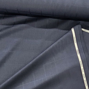 SUITING Dress Fabrics Check Suiting Fabric Dark Navy 150cm (7498229547097)