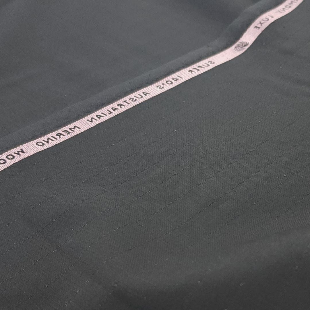 SUITING Dress Fabrics Pinstripe Suiting Fabric Black 150cm (7498229514329)