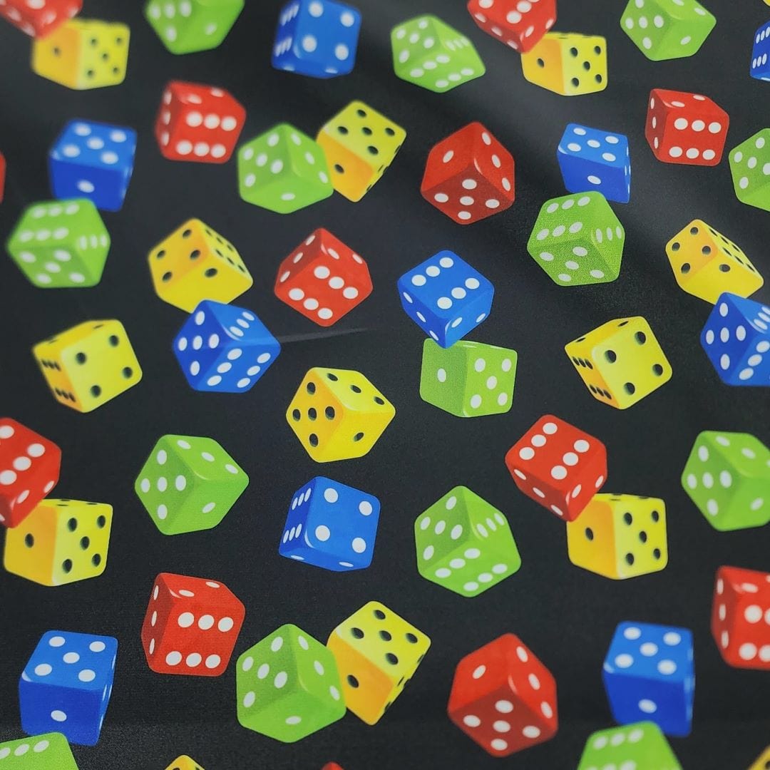 SUITING Dress Fabrics Silky Satin Suit Lining Dice Fabric 150cm (7482123583577)