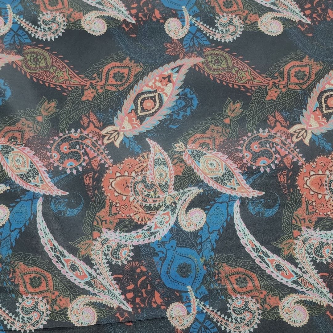 SUITING Dress Fabrics Silky Satin Suit Lining Floral Fabric 150cm (7483806351449)