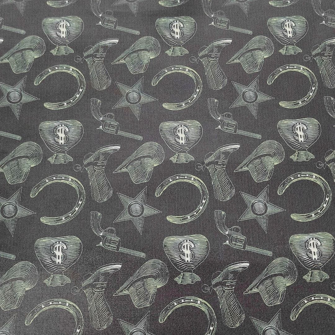 SUITING Dress Fabrics Silky Satin Suit Lining Green Cowboys Fabric 150cm (7483800649817)