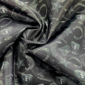 SUITING Dress Fabrics Silky Satin Suit Lining Green Cowboys Fabric 150cm (7483800649817)