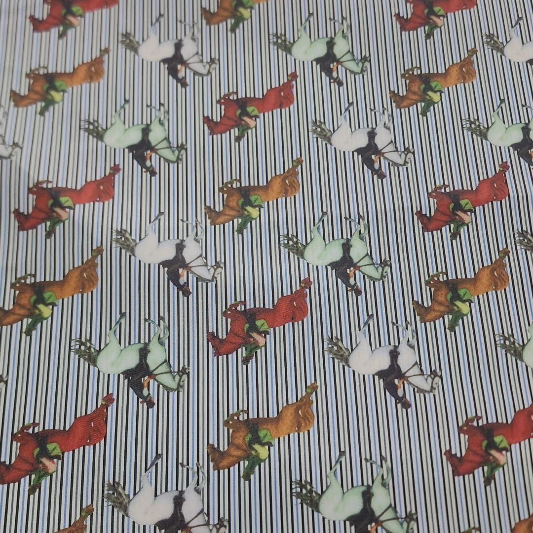 SUITING Dress Fabrics Silky Satin Suit Lining Horses Fabric 150cm (7483816706137)