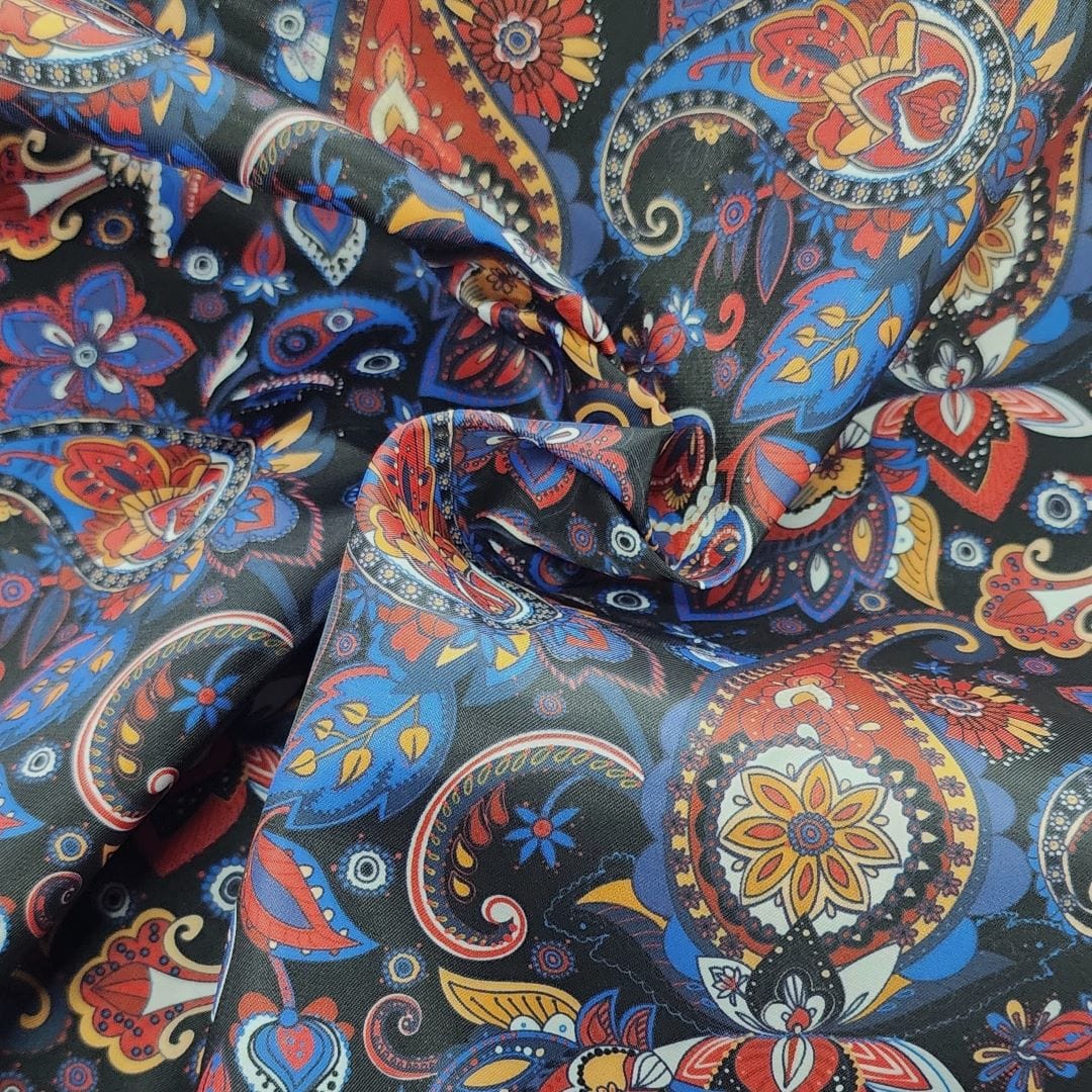 SUITING Dress Fabrics Silky Satin Suit Lining Red/Blue Fabric 150cm (7483807826009)