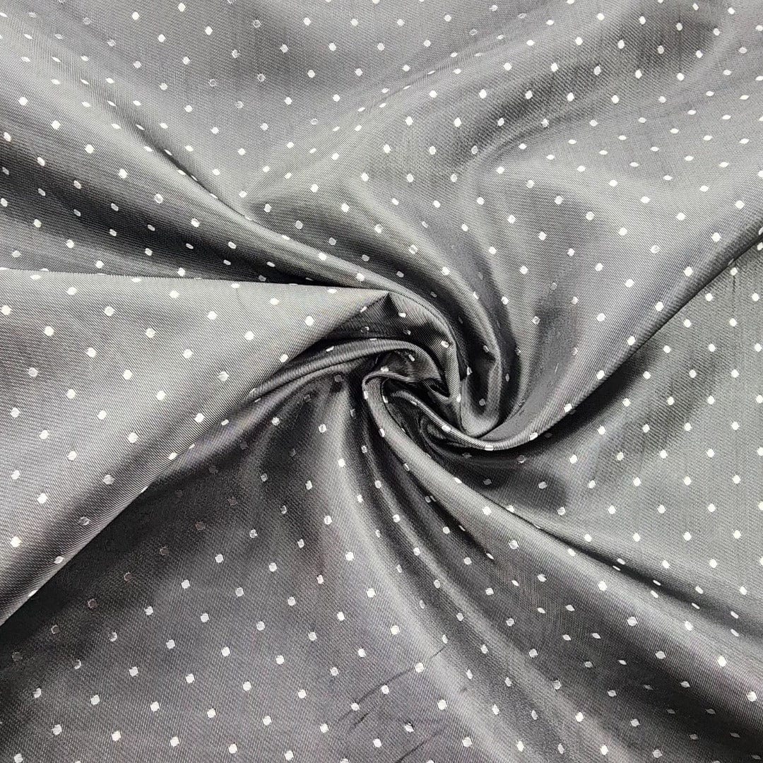 SUITING Suits Charcoal Suit Acetate Lining Fabric 150 cm Dots (7668715225177)