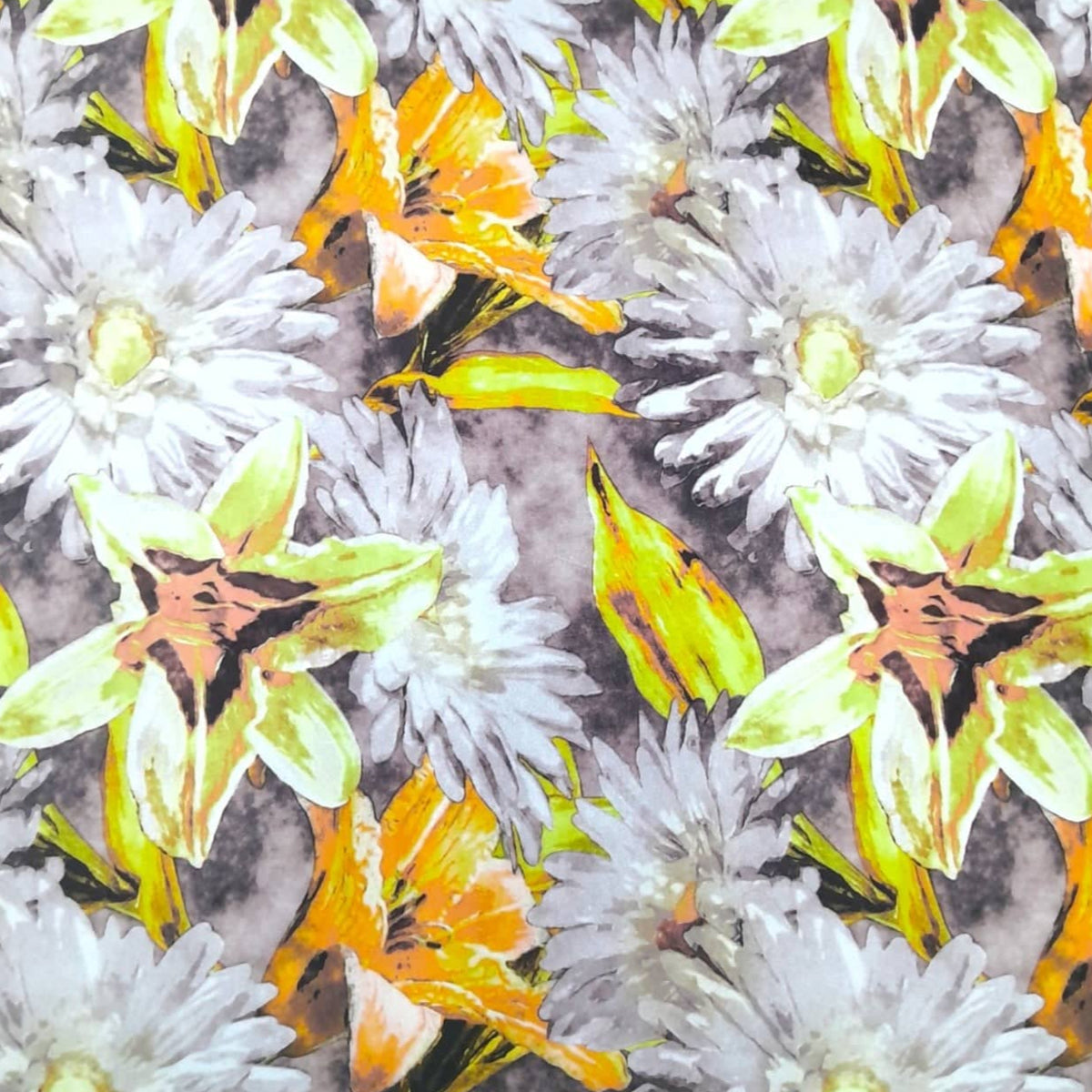 Suliies Upholstery Fabric Lime Printed Flowers Upholstery Velvet Fabric Collection 140 cm