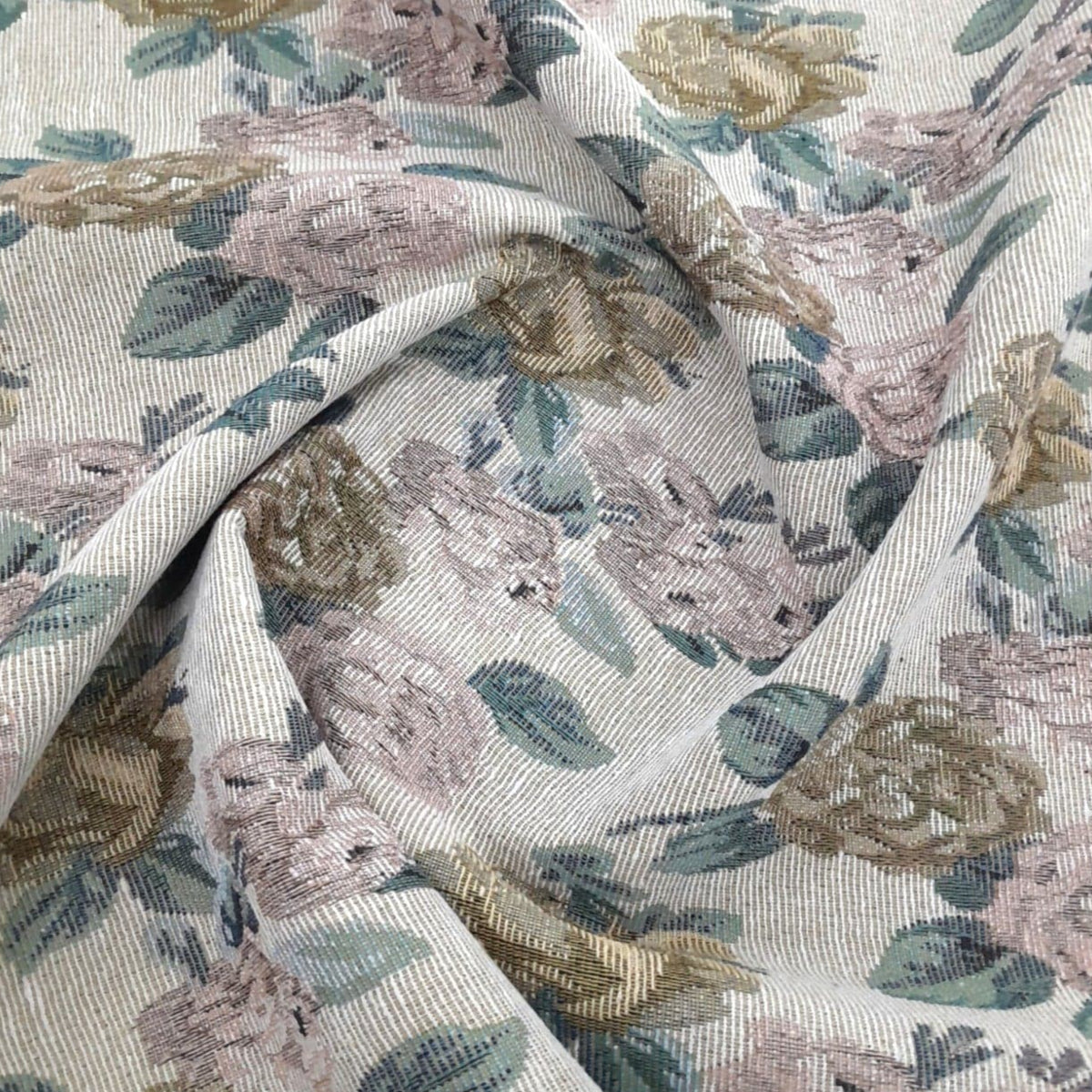 Sullies Upholstery Fabric Upholstery Barcelona Tapestry Fabric Floral 4 Cream 140 cm (7911740702809)