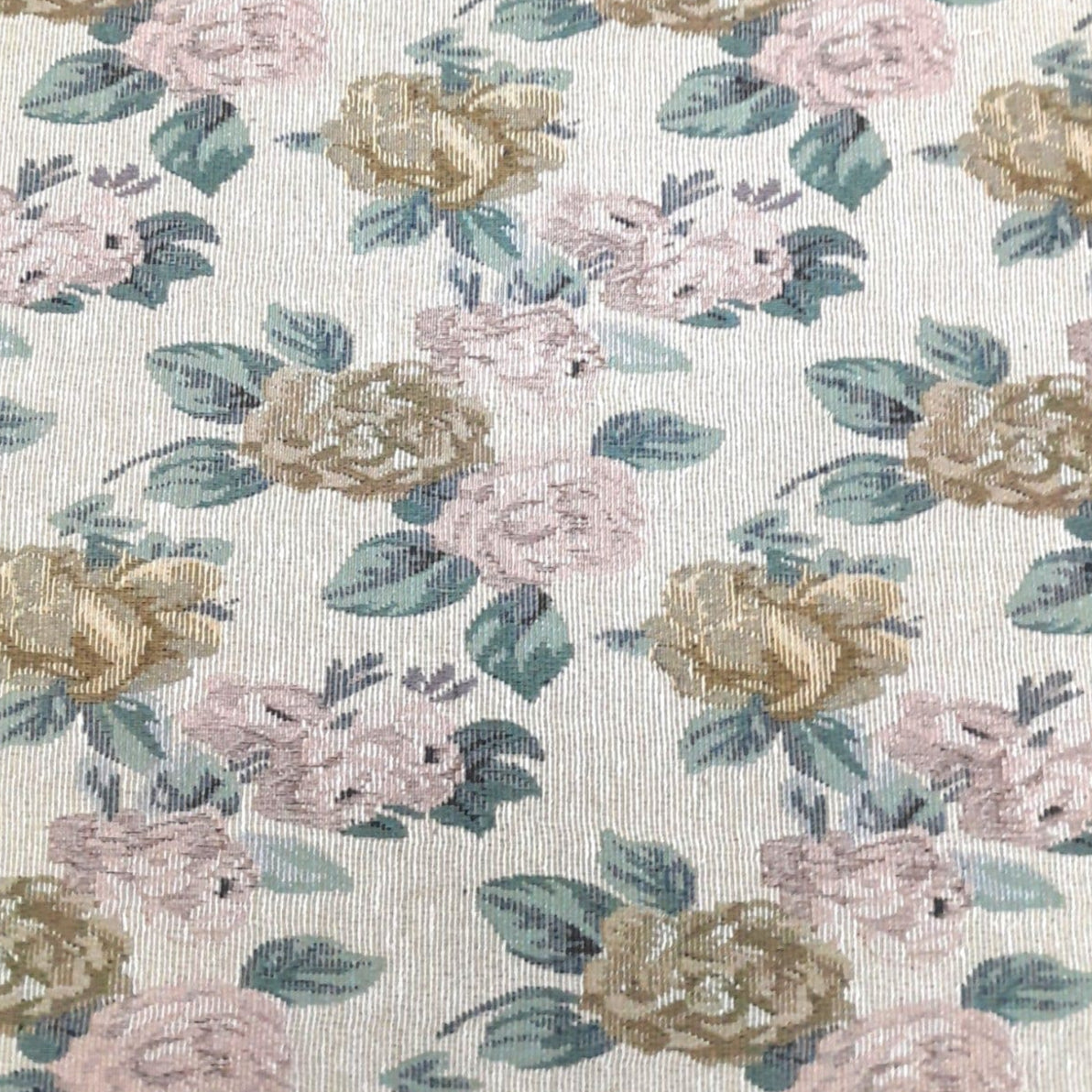 Sullies Upholstery Fabric Upholstery Barcelona Tapestry Fabric Floral 4 Cream 140 cm (7911740702809)