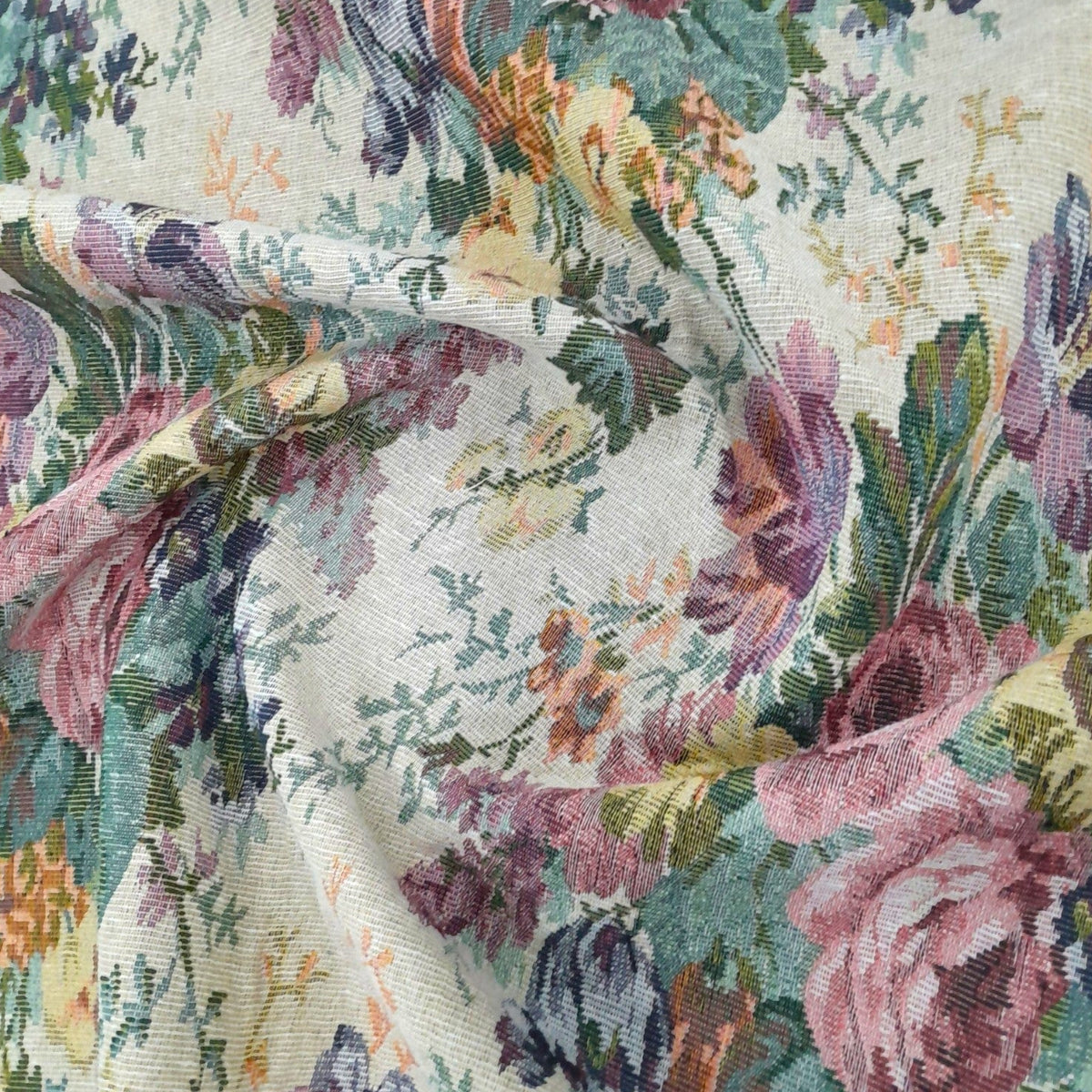 Sullies Upholstery Fabric Upholstery Barcelona Tapestry Fabric Floral 5 Purple 140 cm (7911738703961)