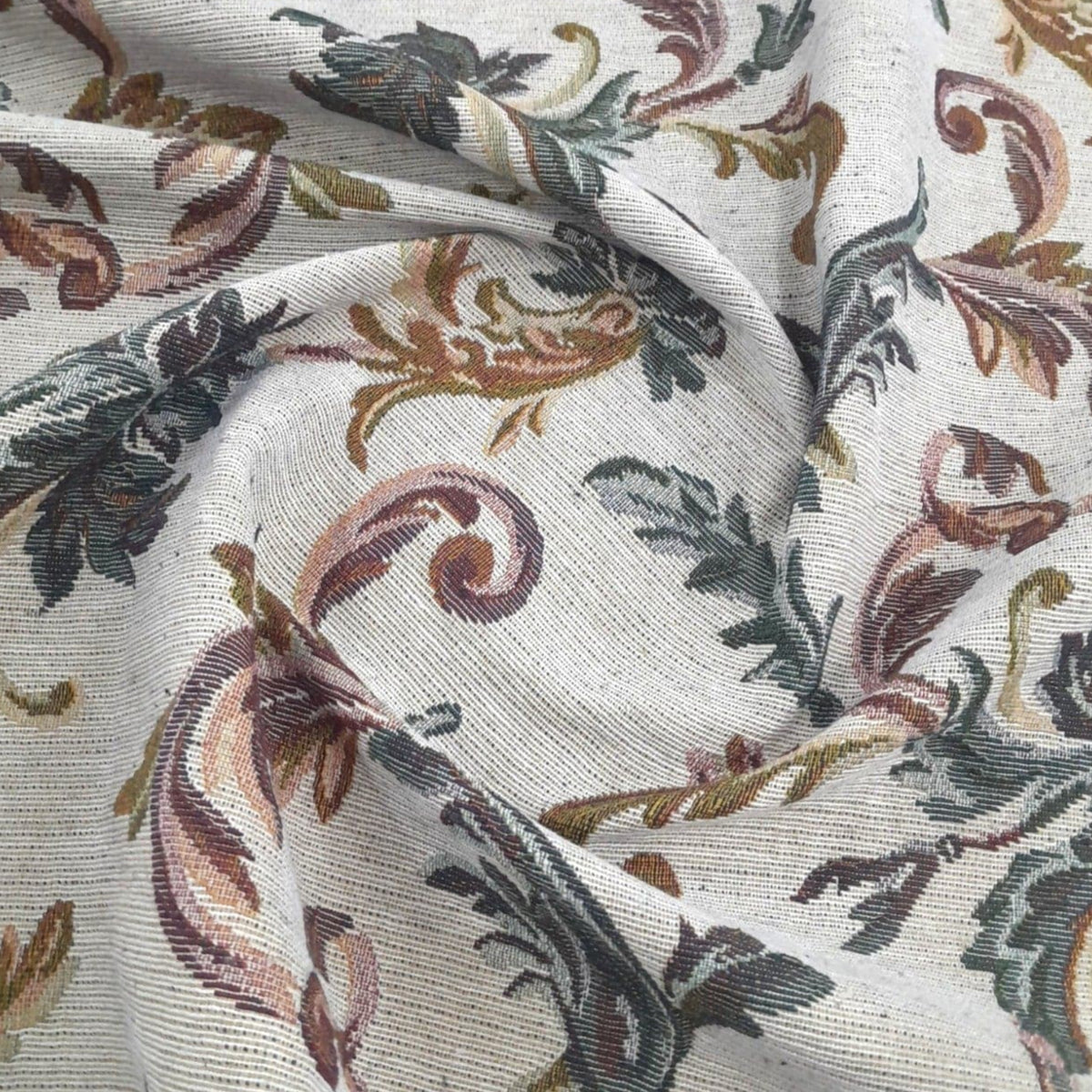 Sullies Upholstery Fabric Upholstery Barcelona Tapestry Fabric Floral Beige 140 cm