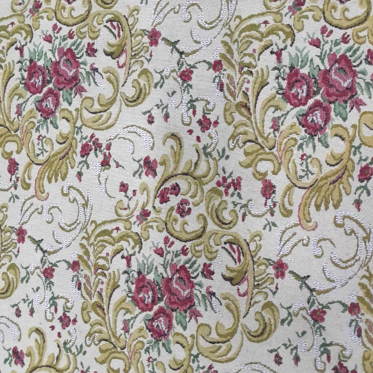 Sullies Upholstery Fabric Upholstery Barcelona Tapestry Fabric Floral Beige 140 cm