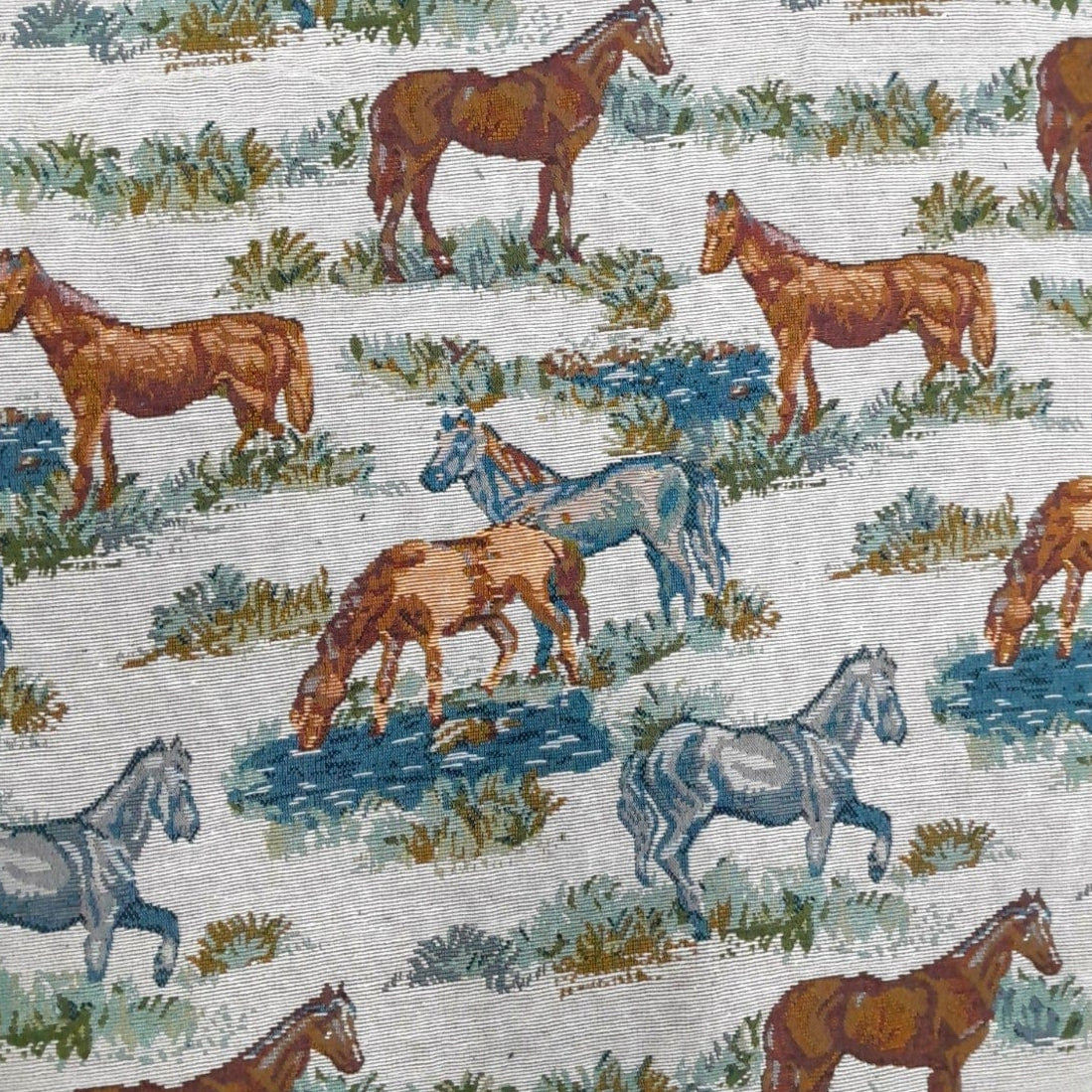 Sullies Upholstery Fabric Upholstery Barcelona Tapestry Fabric Horses 140 cm