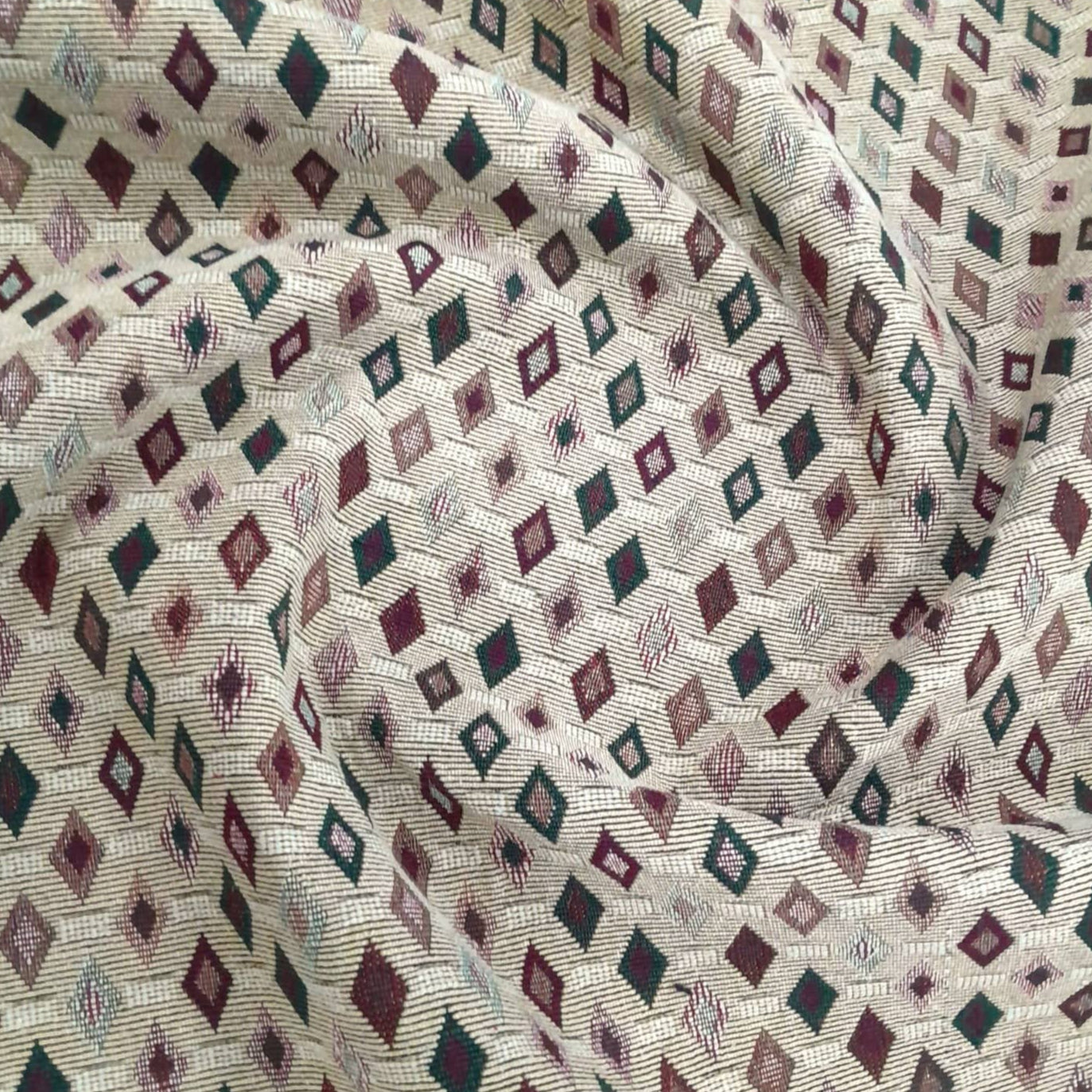 Sullies Upholstery Fabrics Upholstery Barcelona Tapestry Fabric Small Diamonds 140 cm