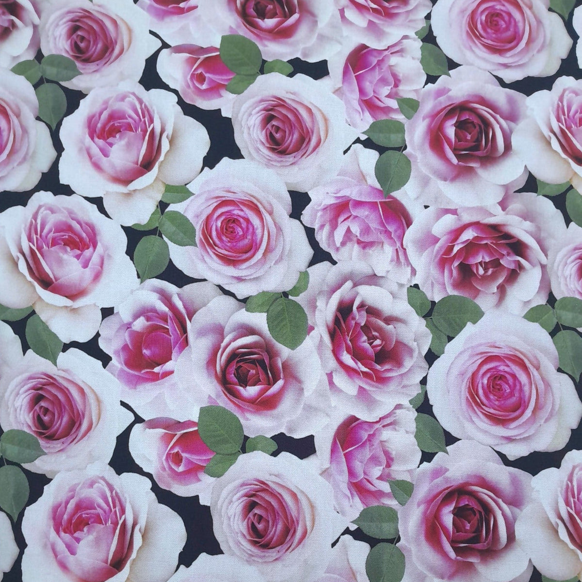Tablecloth Summer Rose Black 150 cm x 300 cm