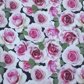 Tablecloth Summer Rose Black 150 cm x 300 cm