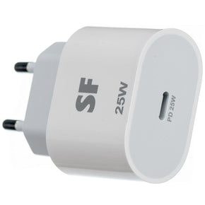 Superfly Charging Cable Supa 25W PD Usb C Wall Charger - White (7674291650649)