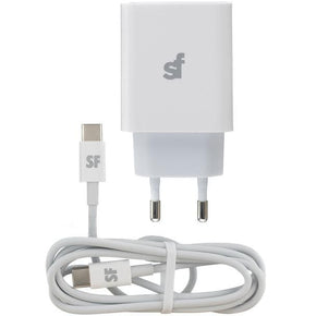 Superfly Power Adapters & Chargers Supa Fly 38W Dual USB PD and QC Wall Charger with Type C Cable (7676213067865)