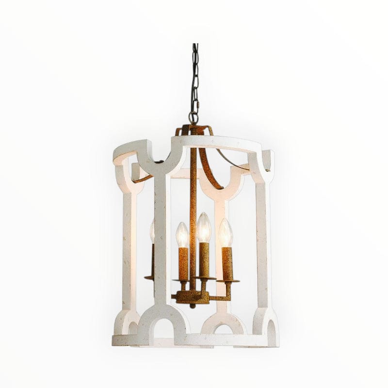 SUPERLUME Chandelier Superlume  Chandelier Round Rustic Wood ELR-4041-RW 6x4