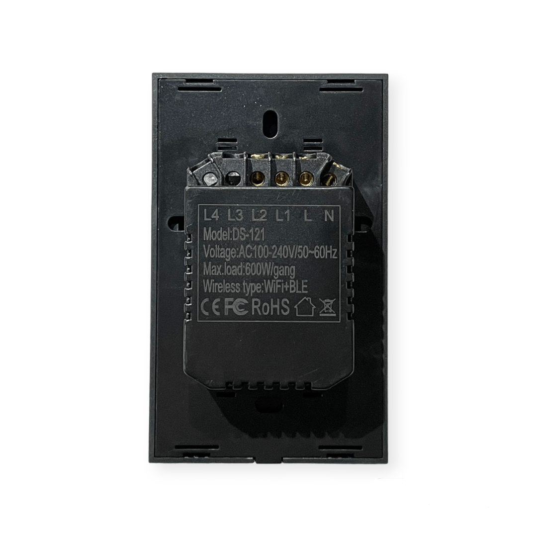 SUPERLUME Wifi Smart Switch DS Wifi Switch 2 Lever Black SWS-121-2 (7307960156249)