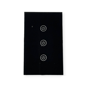 SUPERLUME Wifi Smart Switch DS Wifi Switch 3 Lever Black SWS-121-3 (7307962220633)