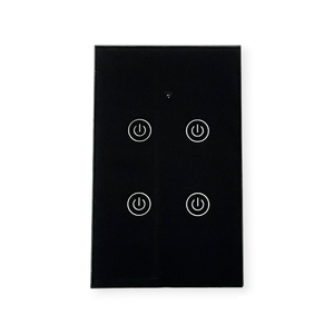 SUPERLUME Wifi Smart Switch DS Wifi Switch 4 Lever Black SWS-121-4 (7307966382169)