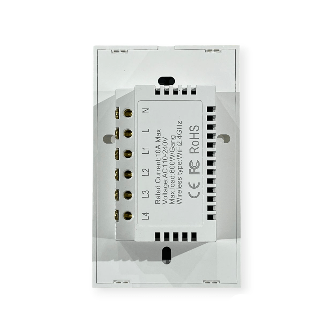 SUPERLUME Wifi Smart Switch DS Wifi Switch 4 Lever White SWS-121-4 (7307948359769)
