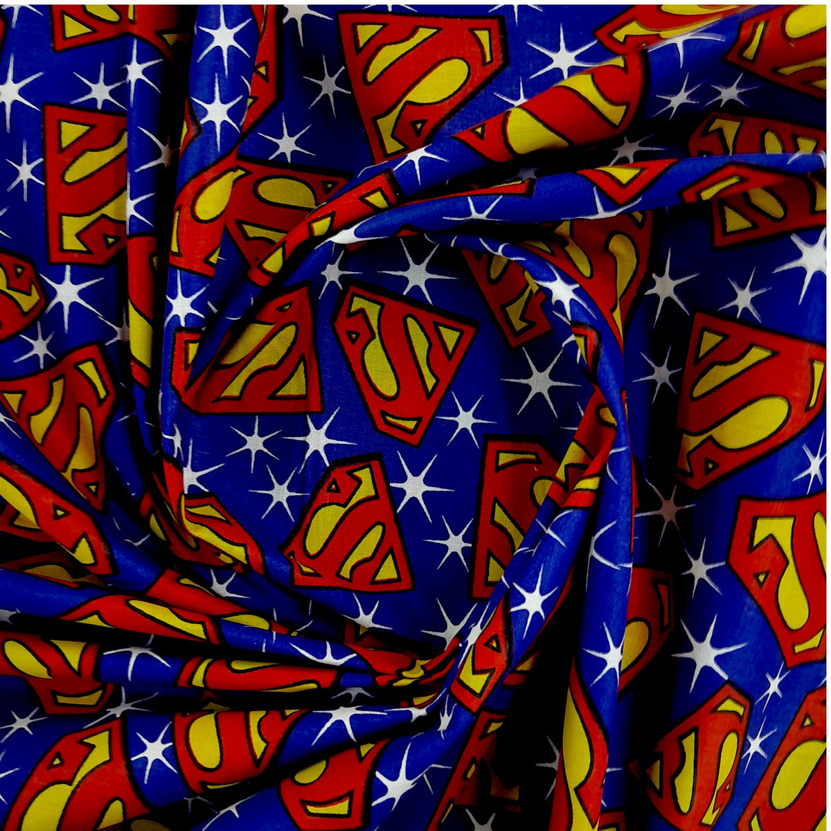 100% Printed Cotton Sheeting Superman Navy 240 cm