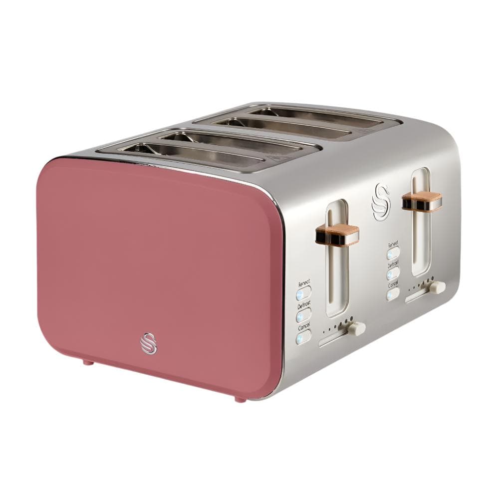 Swan KETTLE Swan Nordic Fuchsia Rose 4 Slice Toaster SNT4FR