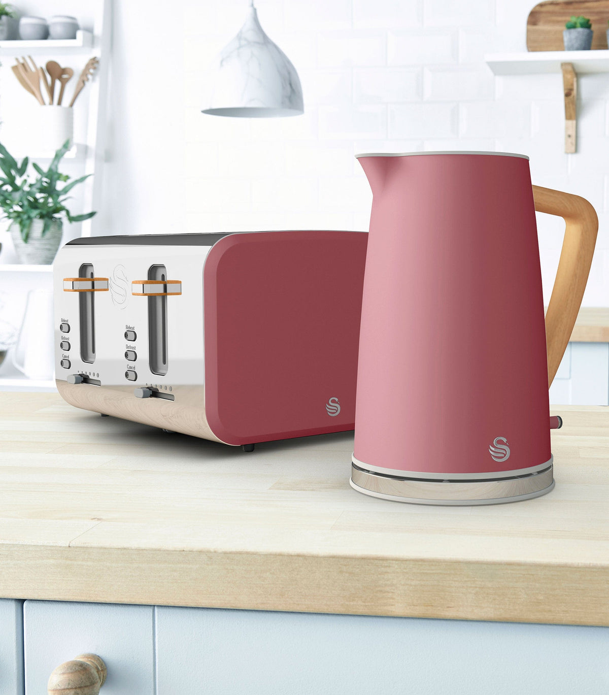 Swan KETTLE Swan Nordic Fuchsia Rose Cordless Kettle SNK9FR (7786074472537)