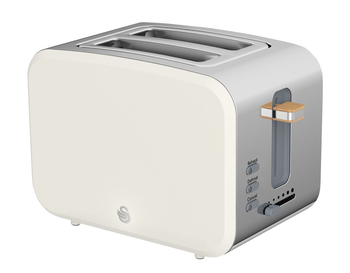 Swan KETTLE Swan Nordic White 2 Slice Electronic Toaster SNT2W (7480235917401)