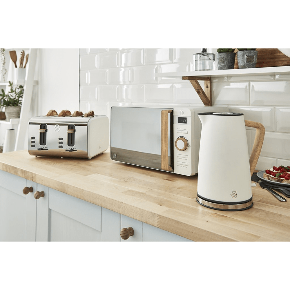 Swan KETTLE Swan Nordic White 2 Slice Electronic Toaster SNT2W (7480235917401)