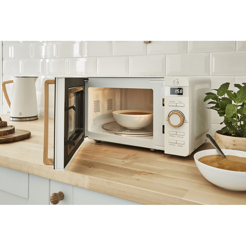 Swan Microwave Swan Nordic White 20 Litre Electronic Microwave Oven (7632344678489)
