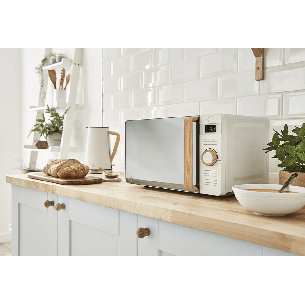 Swan Microwave Swan Nordic White 20 Litre Electronic Microwave Oven (7632344678489)