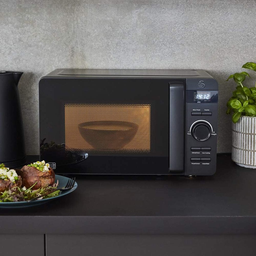 Swan Microwave Swan Stealth 20 Litre Electronic Microwave Oven SMW20NEB (7480691294297)