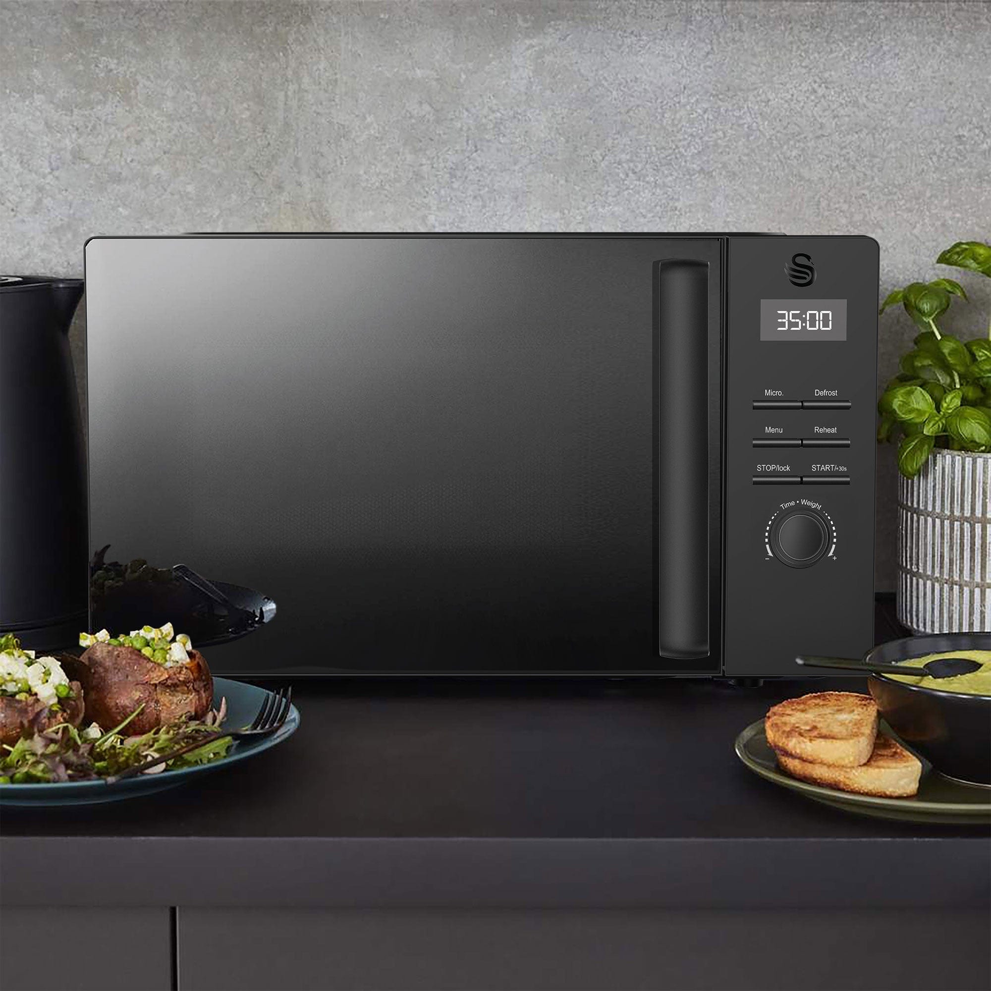 Swan Microwave Swan Stealth 30 Litre Digital Microwave Oven SMW30NEB (7786342809689)