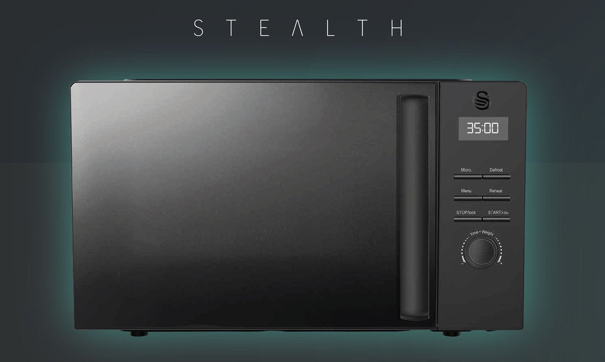 Swan Microwave Swan Stealth 30 Litre Digital Microwave Oven SMW30NEB (7786342809689)