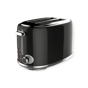 Swan TOASTER & KETTLE Swan 2 Slice Stainless Steel Black Toaster ST02B (7468235948121)