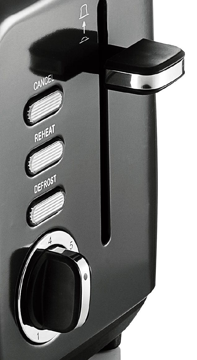 Swan TOASTER Swan Townhouse Stainless Steel Black 2 Slice Toaster STH2B