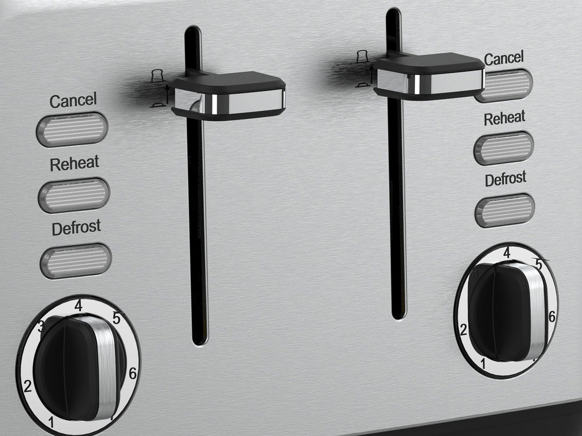 Swan TOASTER Swan Townhouse Stainless Steel Silver 4 Slice Toaster STH4S