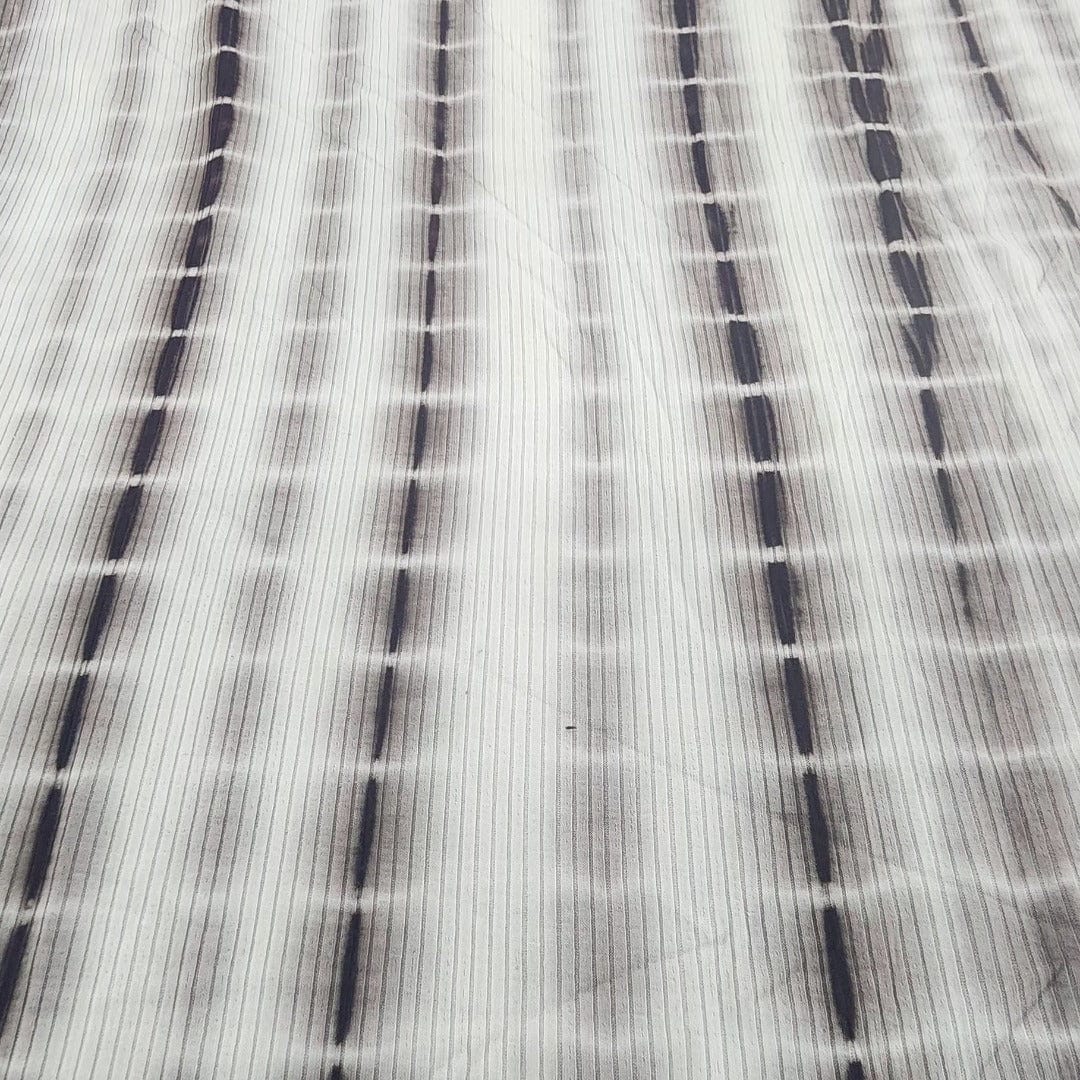 T SHIRTING Dress Fabrics Tie Dye Rib Spandex Fabric Cream/Brown 140cm (7514477002841)