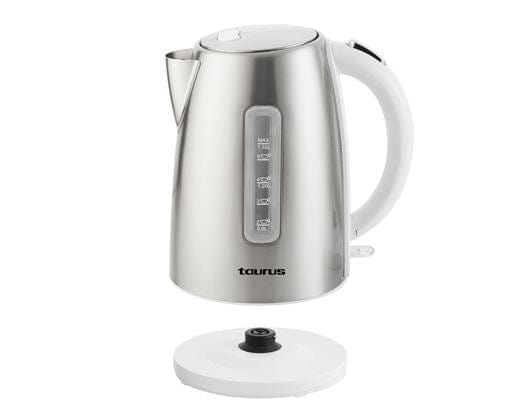 Taurus KETTLE Taurus Kettle 360 Degree Cordless Stainless Steel With White Trim 1.7L 2200W Arctic 958513 (7456683556953)