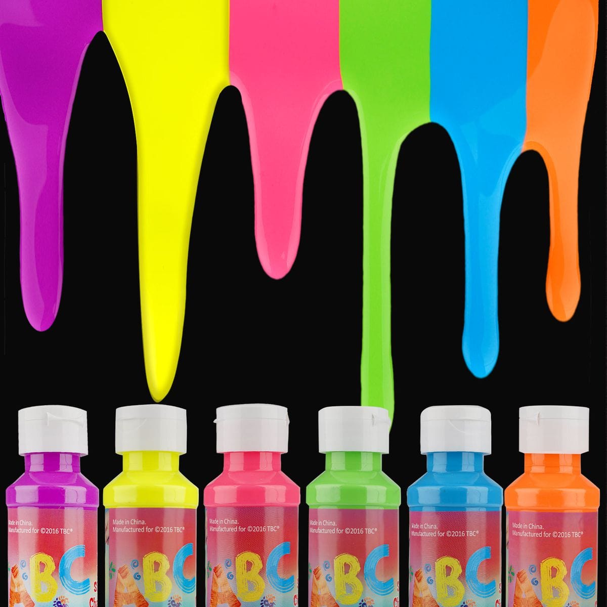 TBC Tech & Office TBC The Best Craft - Neon color Sidewalk Chalk Paint Kit (7345854775385)