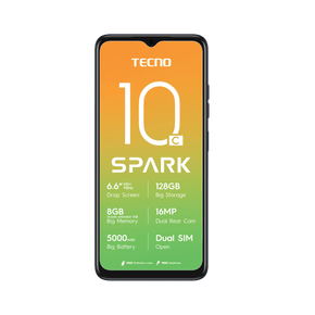 Tecno Smart Phones Tecno Spark 10c 128GB Dual Sim - Meta Black (7685539954777)