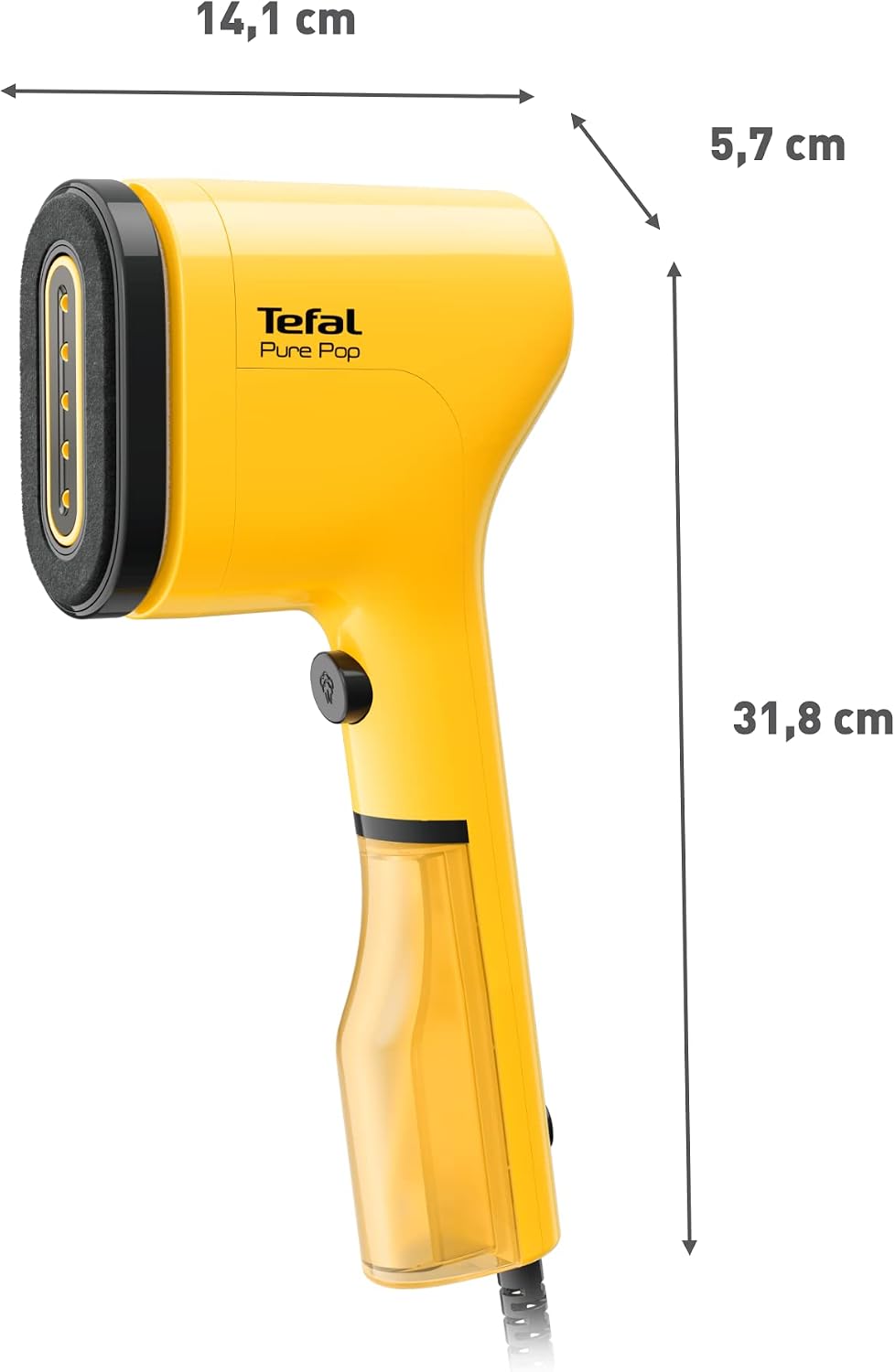 Tefal Iron Tefal Pure Pop Handheld Garment Steamer Sunshine Yellow DT2026E1