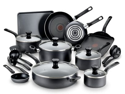 Tefal Pots Set Tefal Easy Care 20 Piece Non-Stick Cookware Set Grey B087SK64 (7742116692057)