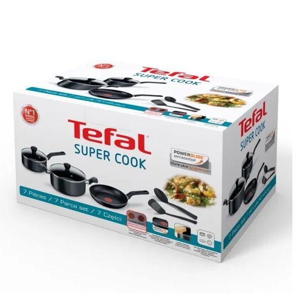 TEFAL Pots Set Tefal Super Cook 7 Piece Cookware Set